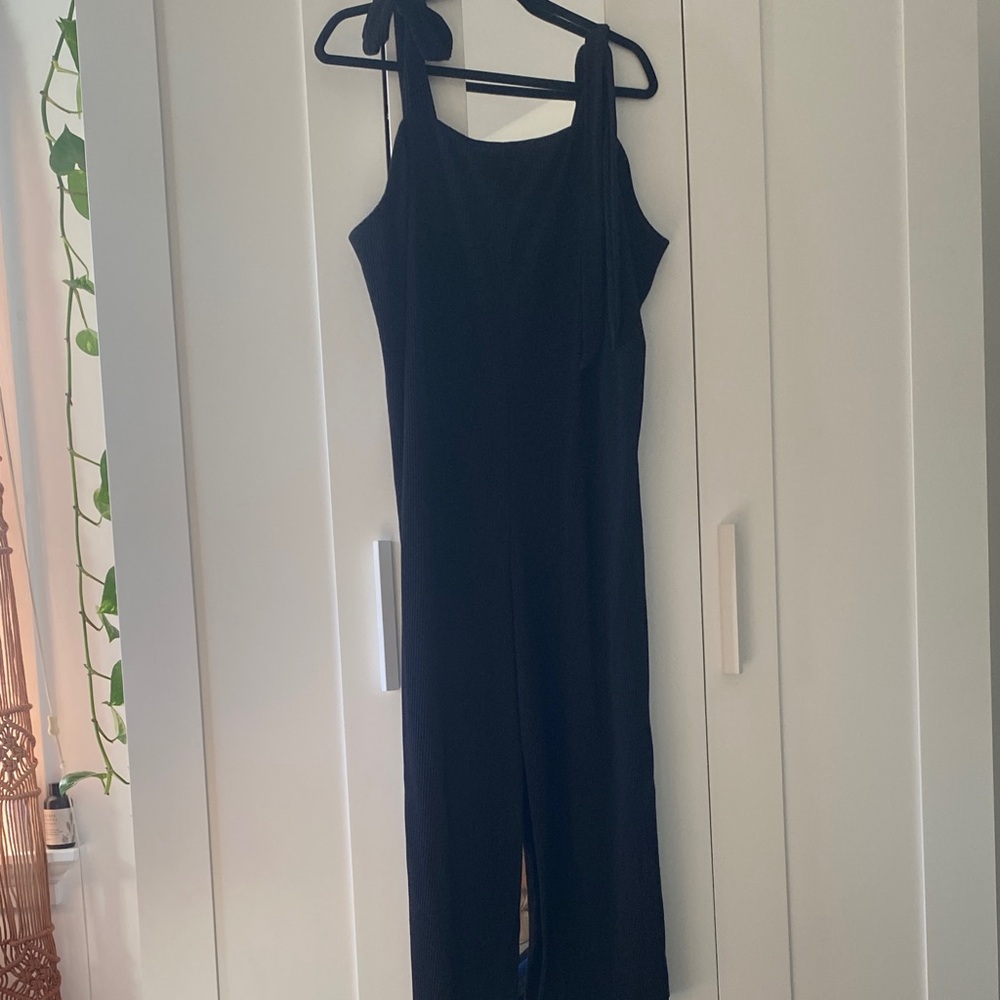 Topshop Black Sleeveless Jumpsuit